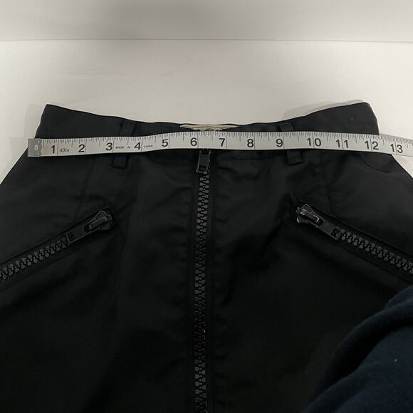 Vintage 90s Express Womens Zip Mini Skirt Size 4 Black Whimsigoth Retro Grunge - Picture 4 of 7